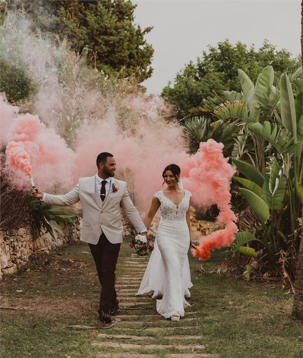 Dimne bombe i niski dim za vjenčanje - rasvjeta i šareni dim za fotografiranje mladenaca